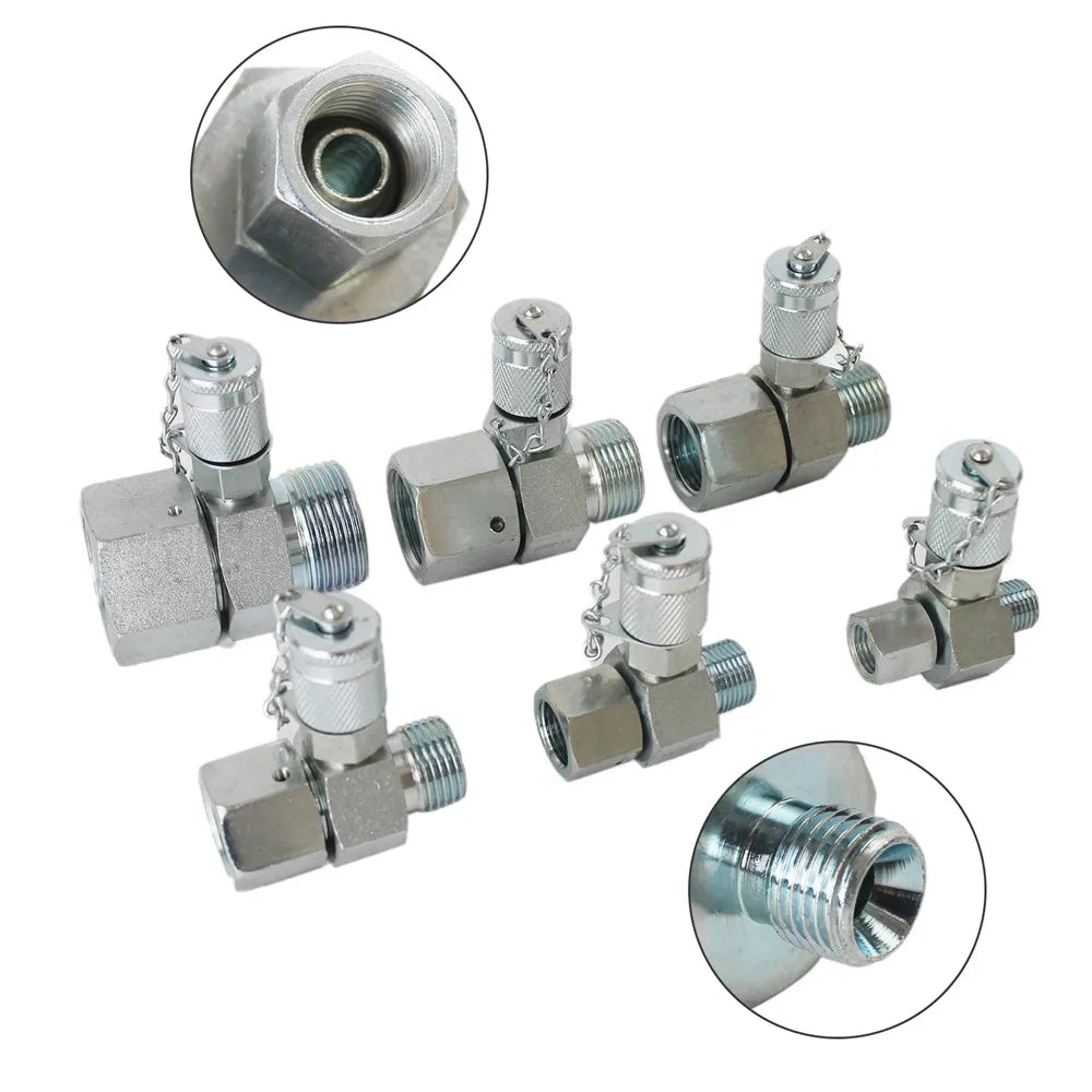 Hydraulic Swivel Run Tees Tester Coupling Set Hydraulic Tee Connectors for Excavator Const