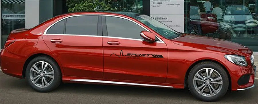 78x 11.5cm Racing Vinyl Decal Stickers car Door Stickers for Mercedes Benz W204 W205 C63 C
