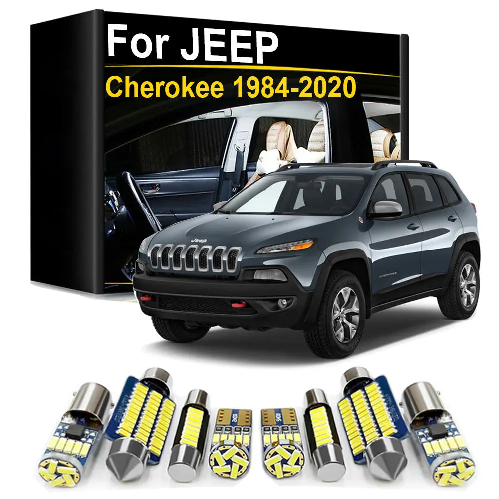 LED Interior Light Kit for Jeep Cherokee MK 2 3 4 5 1984- 2009 - Canbus Dome Map Door Trunk Bulbs | AUTOKITSHOP
