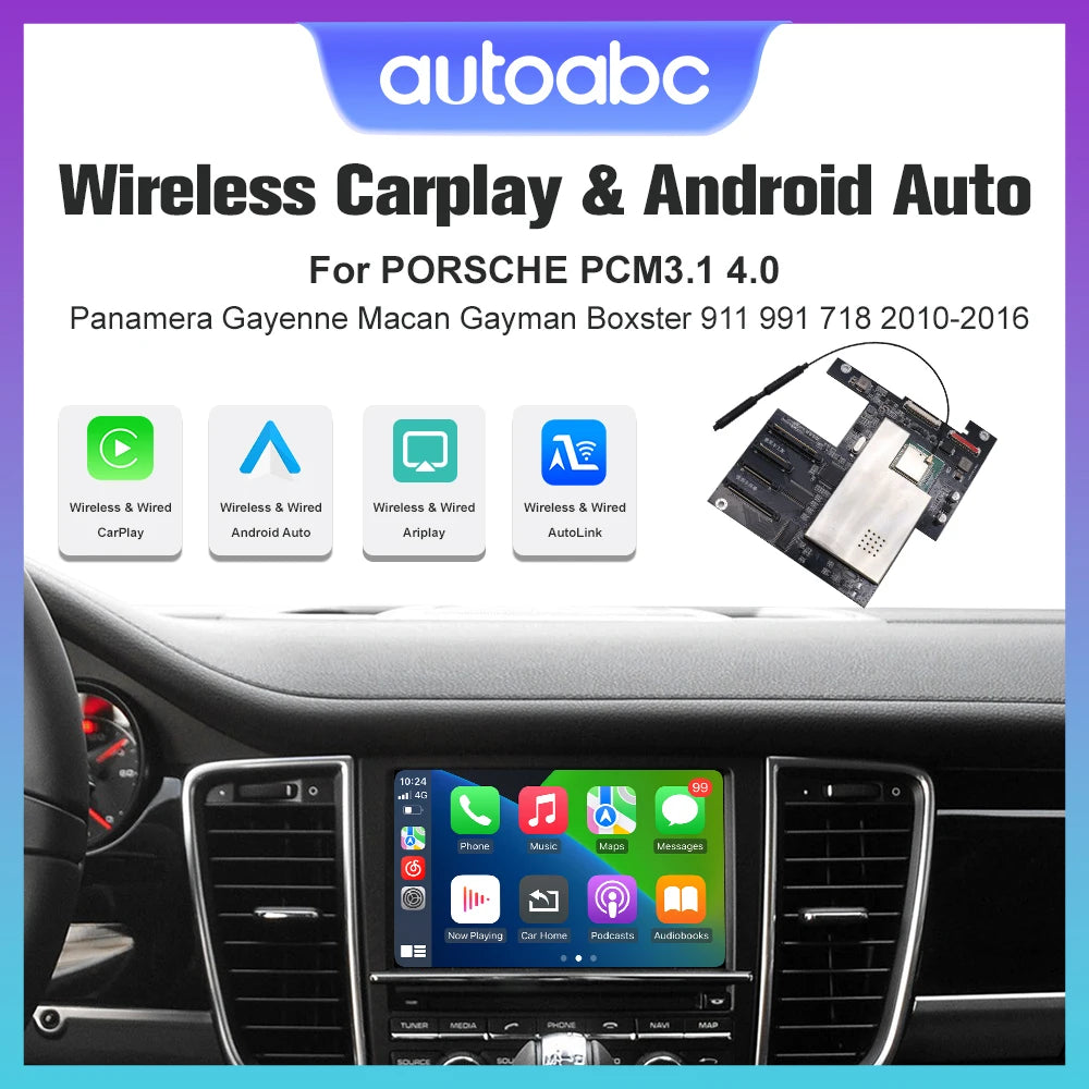 Wireless Carplay Module Android Auto Adapter For PCM3.1 PCM 4.0 Panamera Cayenne Macan Cay