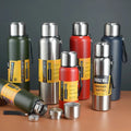500/1000/1500ml Thermos Cup Stainless Steel Large Capacity Sports Water Bottle Vacuum Flask Port - Automotive LED Light