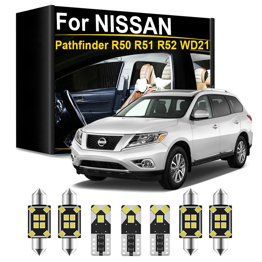 LED Interior Light Kit for Nissan Pathfinder R50 R51 R52 WD21 1986- 2009 - Canbus Dome Map Door Trunk Bulbs | AUTOKIT...