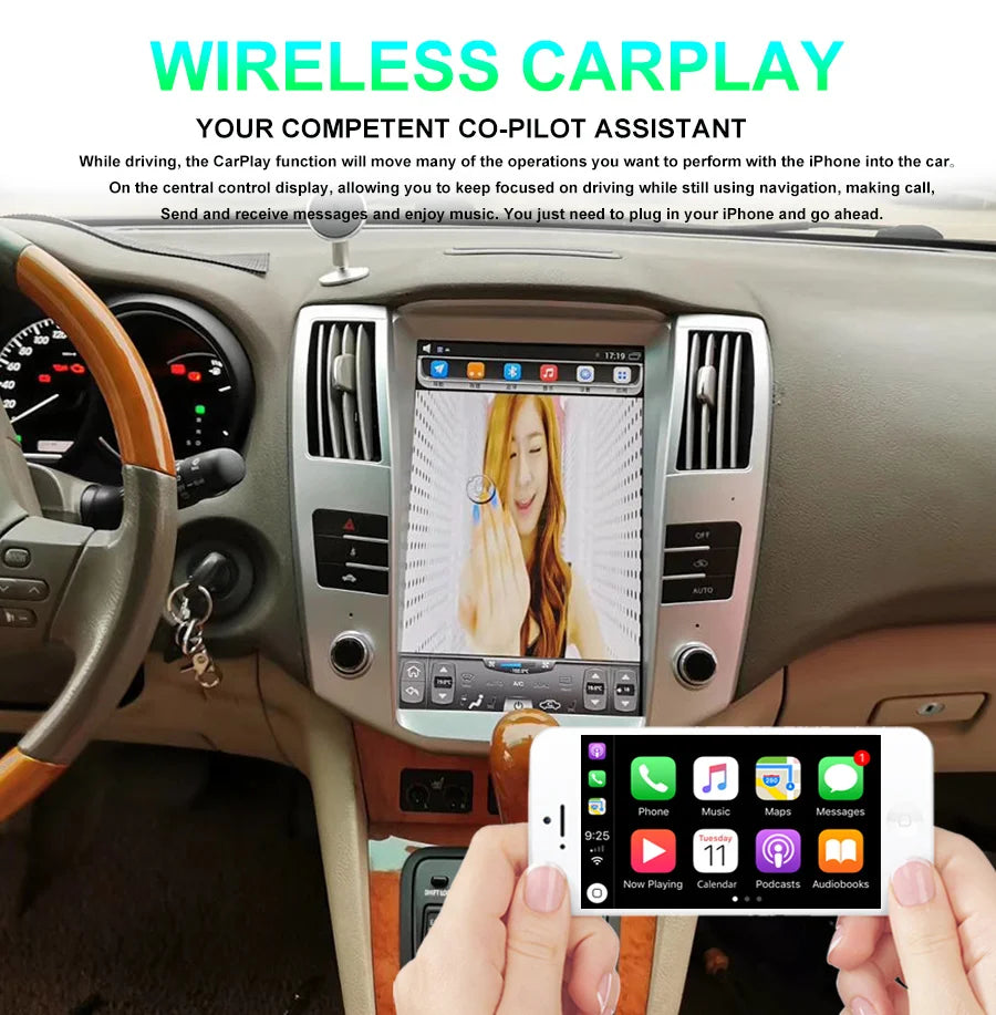 Android Radio for Lexus RX330 RX330 RX350 RX400 RX450 2004-2007 Car Stereo Tesla Screen GP