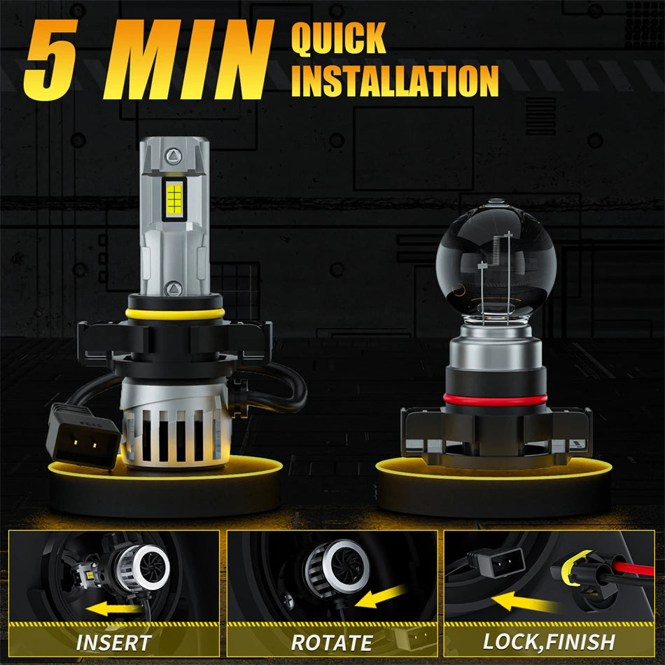 PSX24 PSX26 LED Canbus Fog Light Bulb 6500K Car Driving Running Lamp 12V for Audi VW BMW M