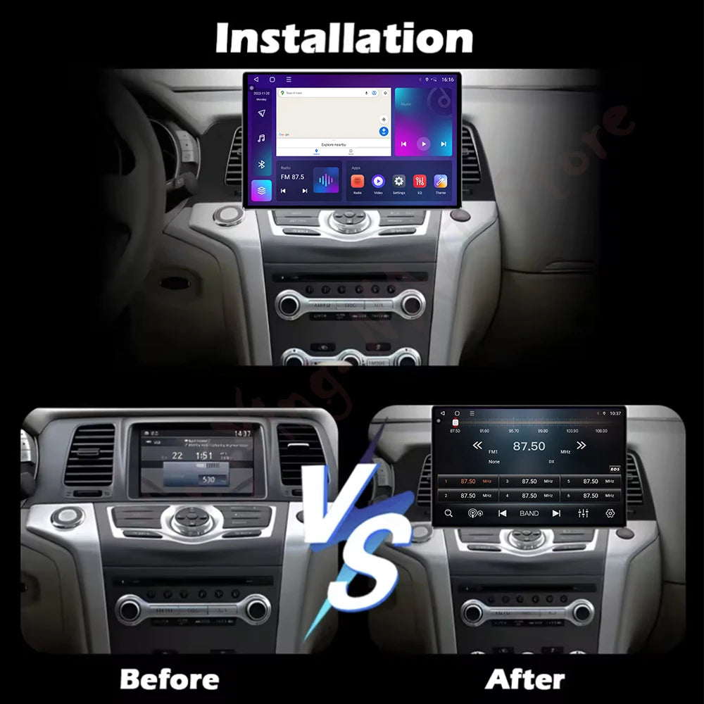 For Nissan Murano Z51 2008-2014 Car Radio Multimedia Player Android Auto Wireless CarPlay