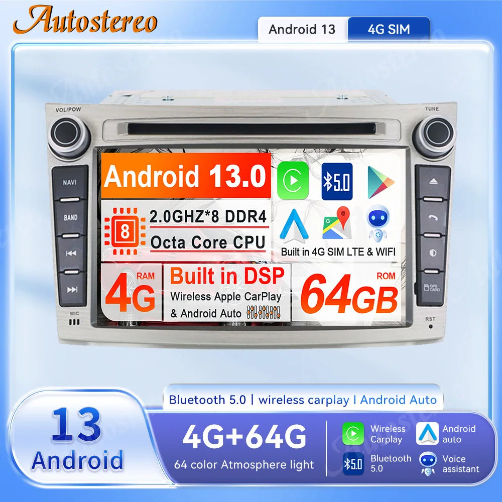 Android 13 For Subaru Outback Legacy 2009-2014 Car GPS Navigation Auto Stereo Head Unit Mu