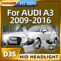 KINGSOFE 1pair 35W D3S Xenon HID Bulb 6000K Lamp Headlight For AUDI A3 2009 2010 2011 2012
