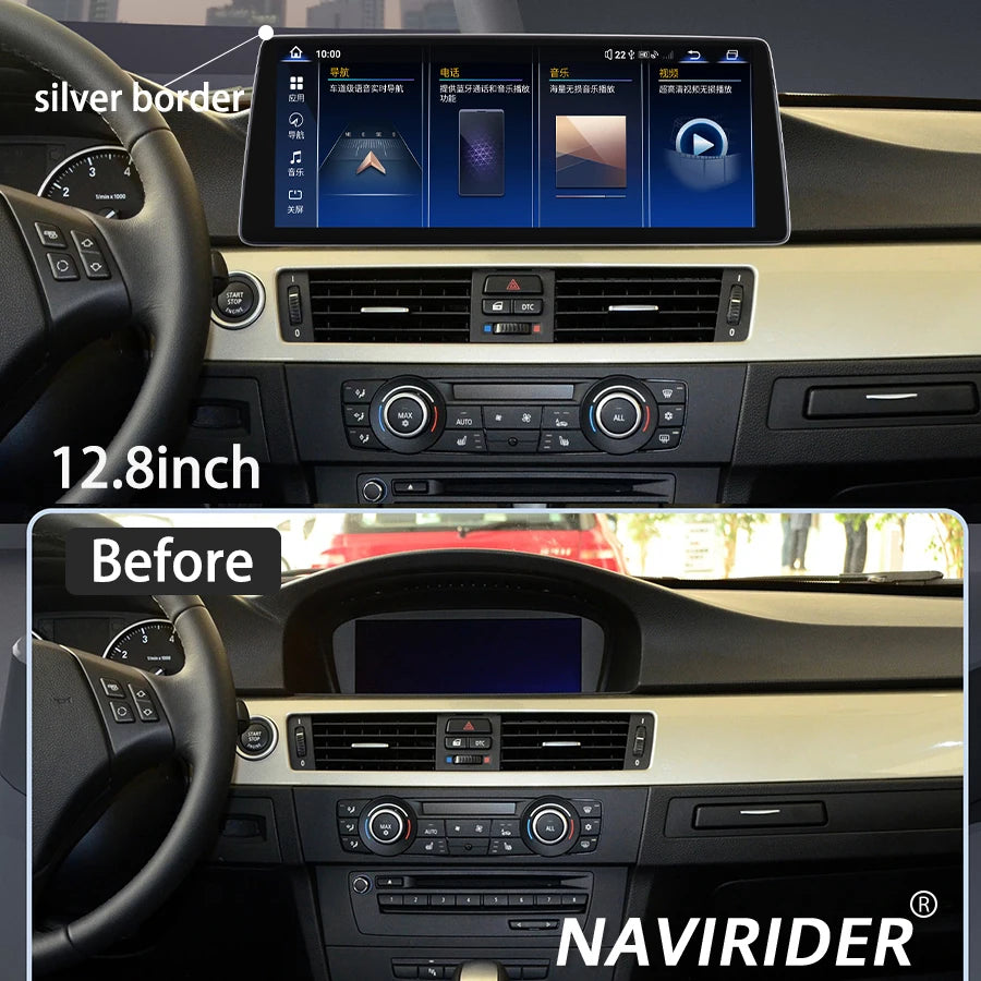12.8inch Wireless BT Navirider Stereo DSP AHD Screen For BMW 3 Series E92 2006-2015 Car Ra