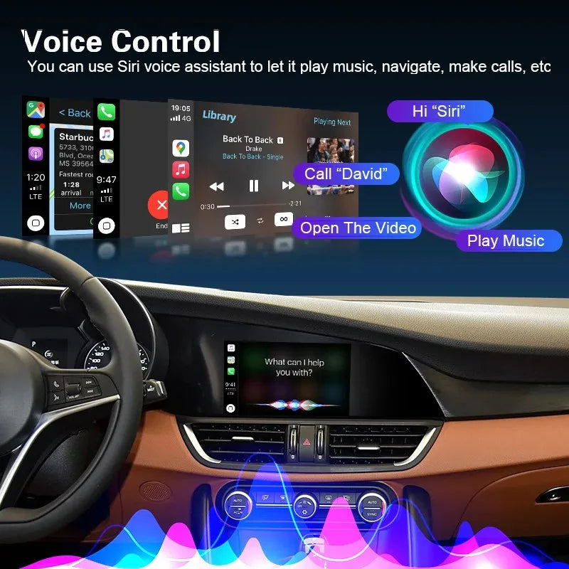Newest Wireless Carplay for Alfa Romeo Stelvio & Giulia 2014-2019 Models Android Auto Mirr