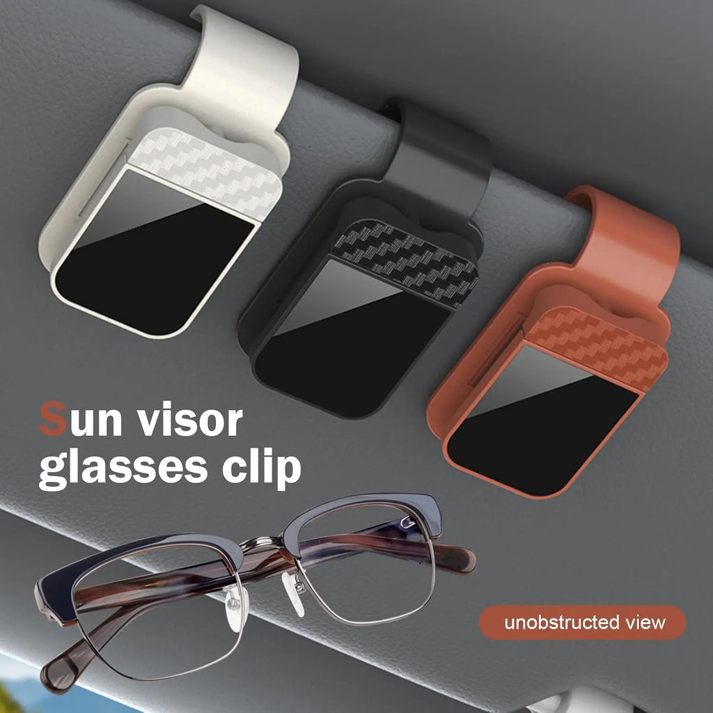 Car Sun Visor Sunglasses Clip Holder Universal Stable Glasses Hanger Card Ticket Organizer Inter - Automotive LED Light