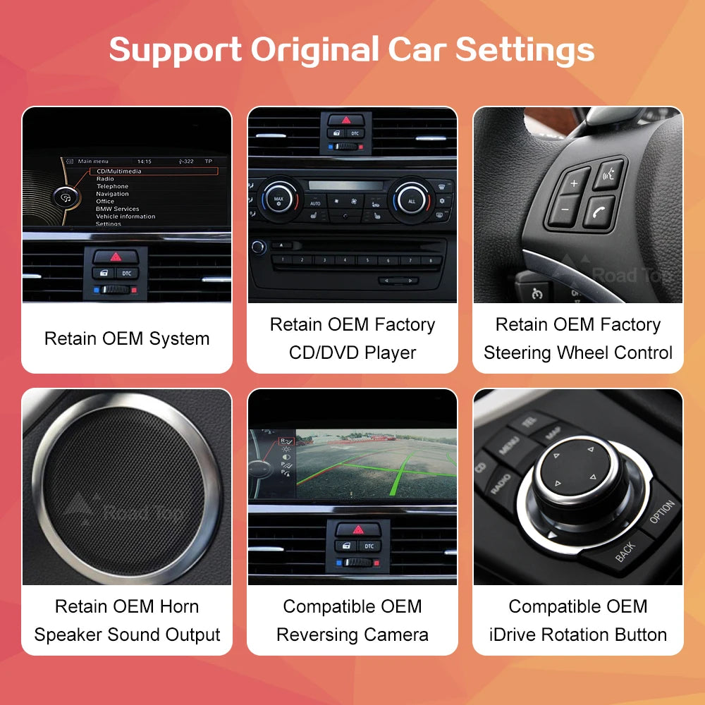 Wireless Carplay Screen For BMW 3 Series E90 E91 E92 E93 5 Series E60 E61 CCC CIC Car Mult | AUTOKITSHOP