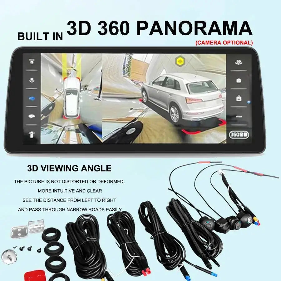 12.3" Android Wireless CarPlay Auto Screen For Jeep Wrangler 3JK 2015 2016 2017 4G GPS Blu