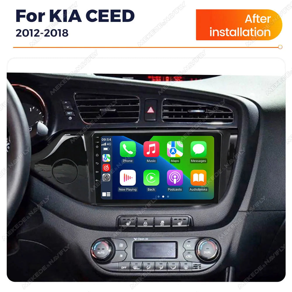 MEKEDE&NAVIFLY Android14 Car Radio Autoradio For Kia CEED 2 JD 2012 - 2018 Stereo Car Play