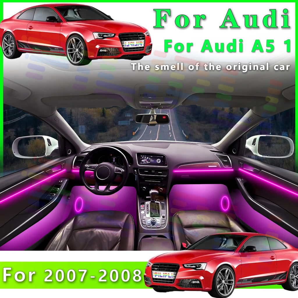 RGB - Ambient Light - for Audi A5 2007-2008 - App Control - Car Interior Lighting | AUTOKITSHOP