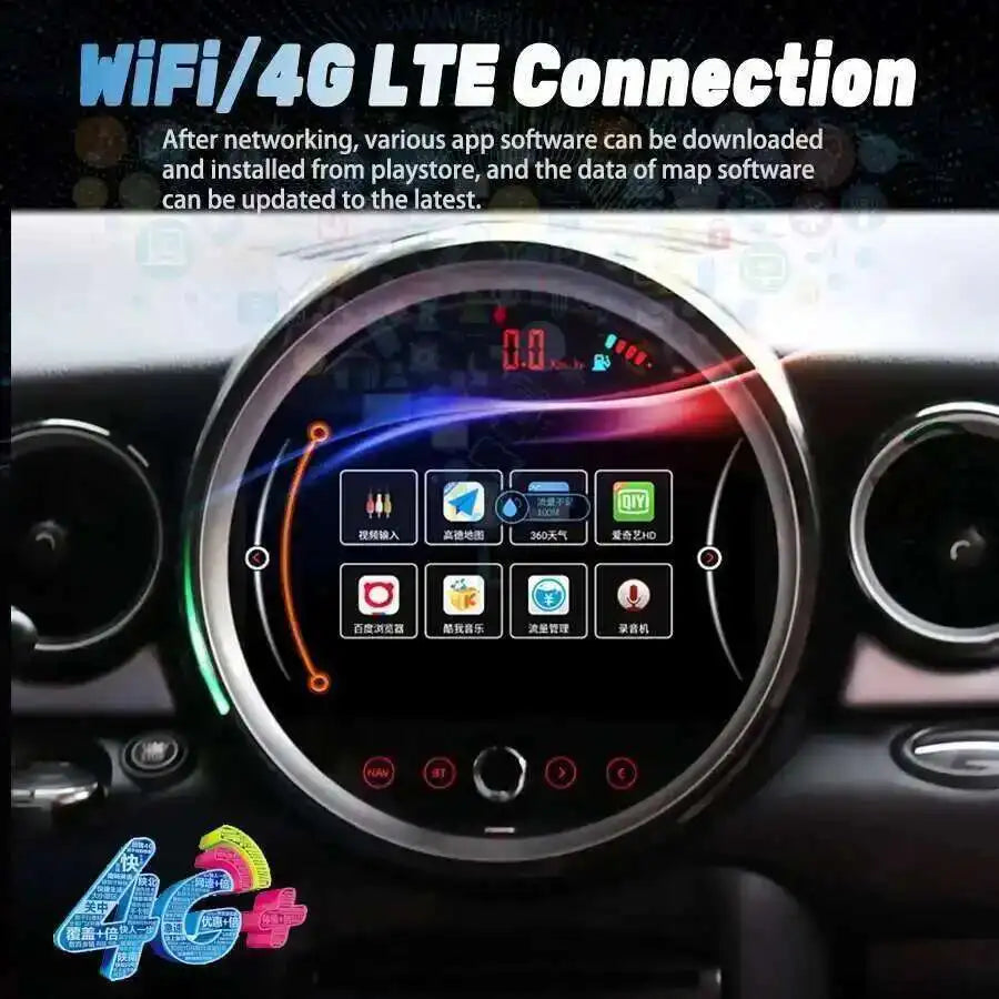 8Core Car Radio Android 14 Multimedia Video Player For BMW Mini Cooper R56 R60 R51 2006 -