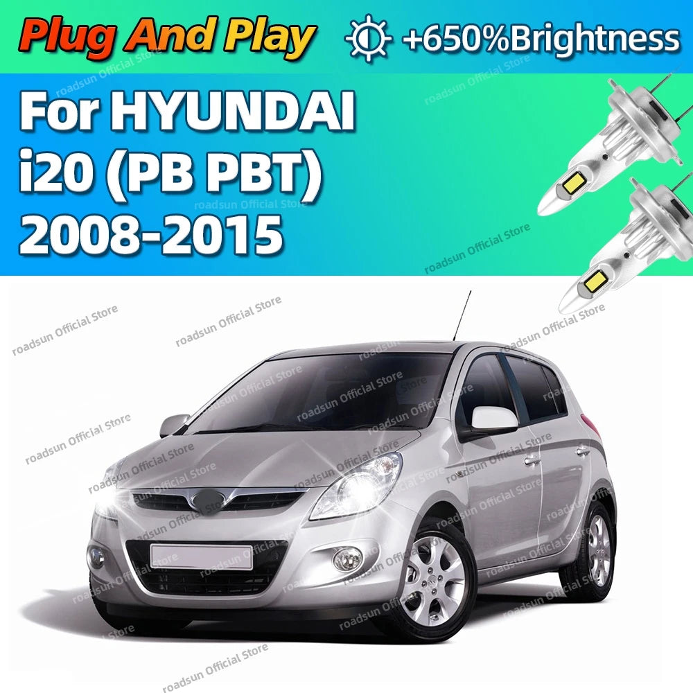 2/4Pcs High Power Headlight Car LED Lights Bulbs 160W Auto Lamp For HYUNDAI i20 PB PBT 200