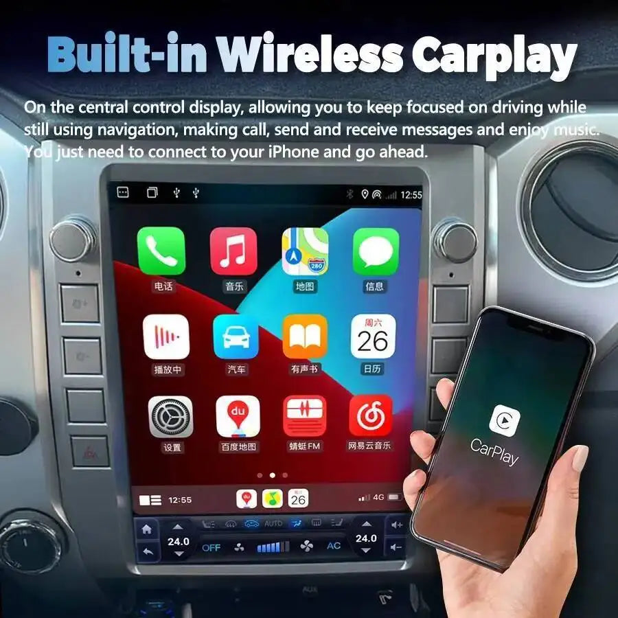 For Toyota Tundra 2015-2020 Android Multimedia Video Player Touch Screen Car Radio Auto St