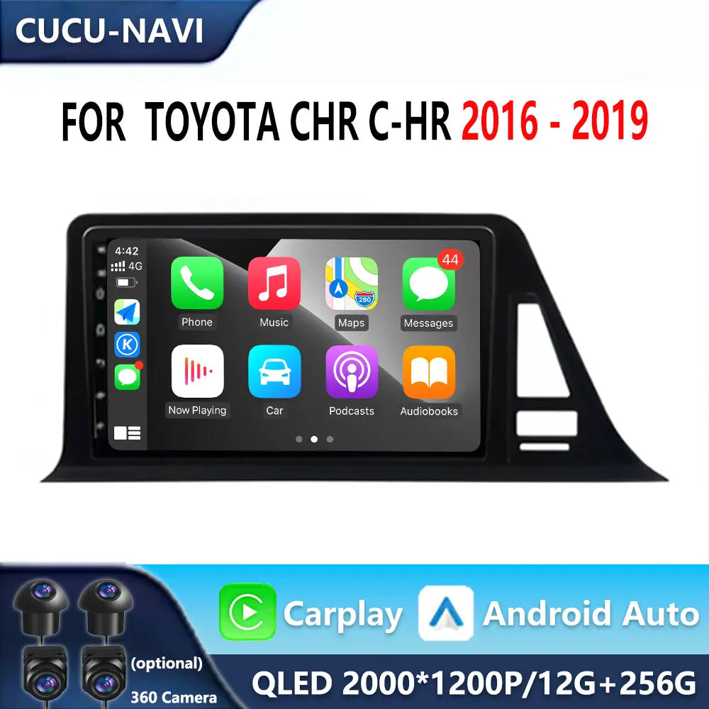 For Toyota C-HR CHR 2016 - 2019 GPS Navigation Car Radio Carplay Multimedia Player Android | AUTOKITSHOP