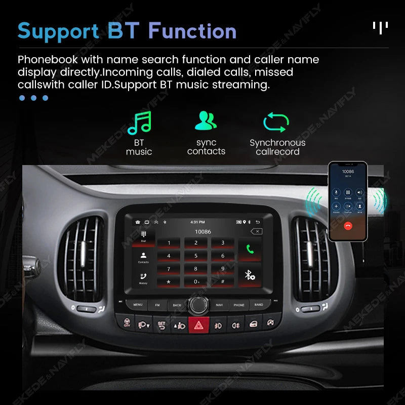 7'' for Fiat 500L 2013~2016 2019 Android Car Radio FM Support CARPLAY Android AUTO Reversi | AUTOKITSHOP