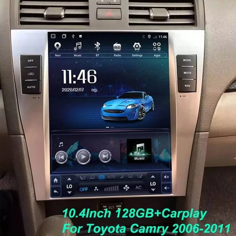 Screen For Toyota Camry 2008-2011 Radio GPS Android 15 Wireless Bluetooth 256GB Carplay DS