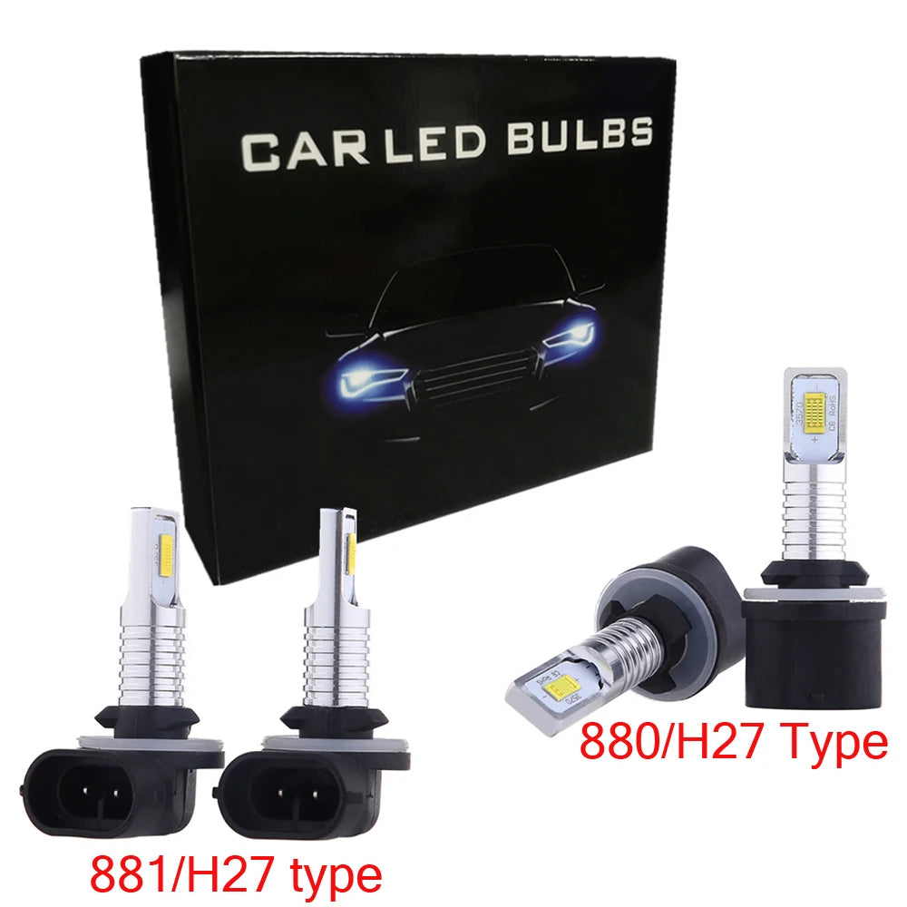2Pcs H4 H7 LED Car Headlight H11 H8 H9 Car Fog Light 9005 HB3 9006 HB4 H1h3 H16JP Led Lamp Day DRL Light Auto 6000K 12V 24V