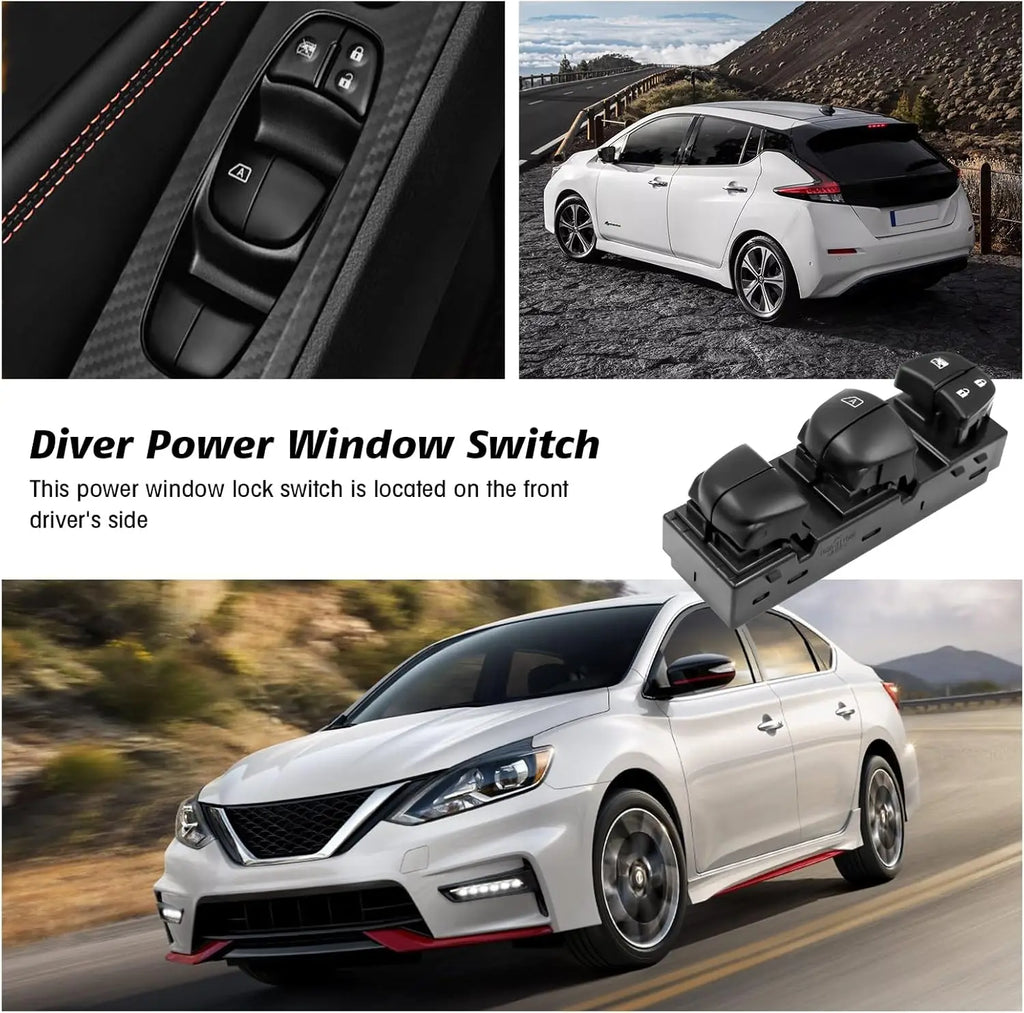 Driver Side Master Power Window Switch With Orange LED Fit Nissan Altima Leaf Juke Frontier Rogu - Automotive LED Light
