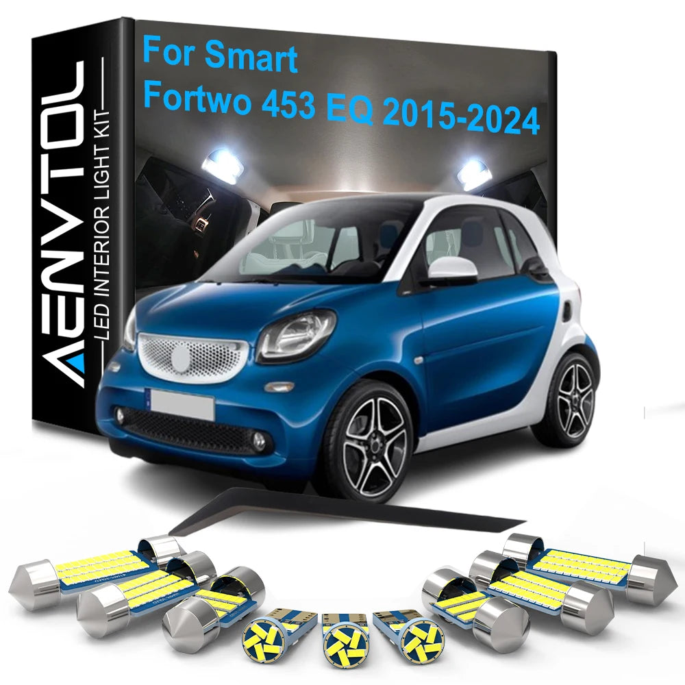 8-Piece LED Interior Light Kit for Smart Fortwo 453 EQ Coupe Cabrio - Canbus Error-Free Bulbs | AUTOKITSHOP