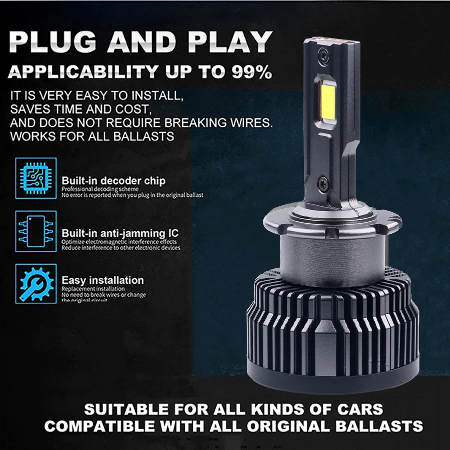 D2S D4S Led Car Headlight 35W Canbus Bulbs CSP D1S D3S D8S 30000LM Super Bright D2R D4R Au