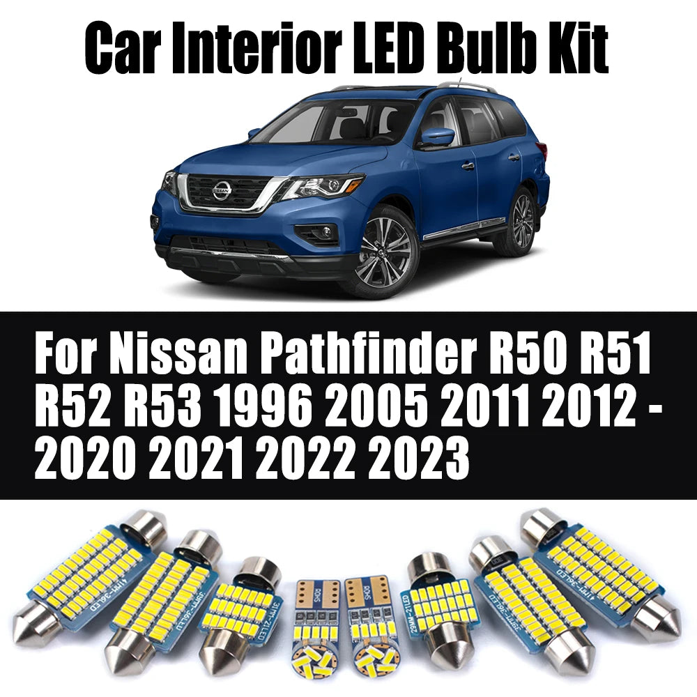 LED Interior Light Kit for Nissan Pathfinder R50 R51 R52 R53 2012 - 2020 - Canbus Dome Map Door Trunk Bulbs | AUTOKIT...