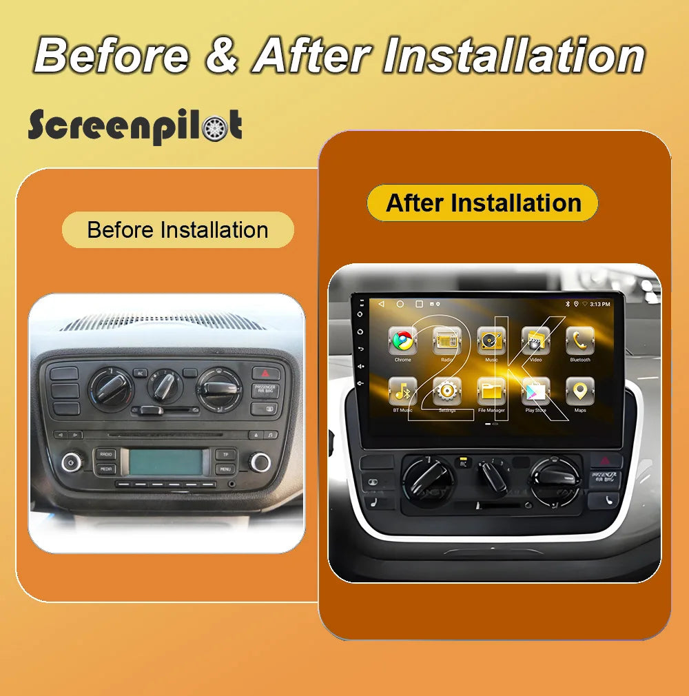 Stereo Head Unit For VW Volkswagen UP！2011 2012 2013 2014 2015 2016 Android 16 Multimedia  | AUTOKITSHOP