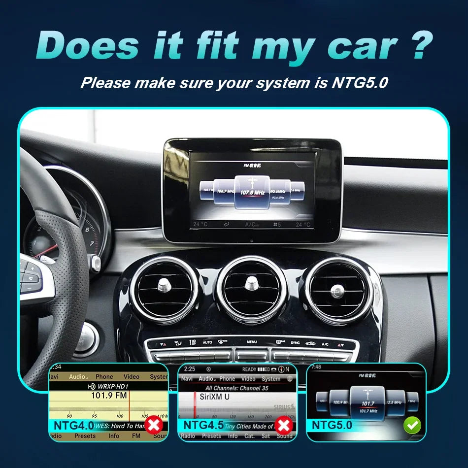 Wireless Carplay Screen For Mercedes C Class W205 GLC X253 C180 C200 300 350 2015-2018 Car