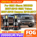 20000LM Canbus LED Fog Lights 60W Fog Lamps 12V 6000K White For GMC Sierra 3500HD 2007-201