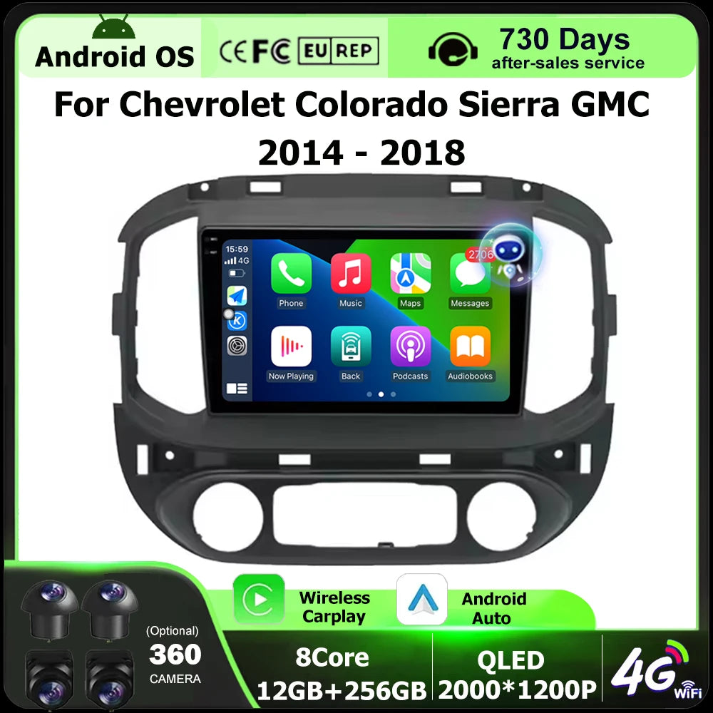 Car Radio Multimedia Video Player GPS Navigation For Chevrolet Colorado Sierra GMC 2014 -