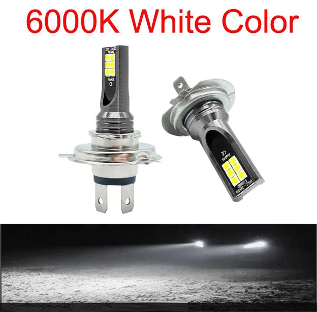 2Pcs LED H4 H7 H11 Car Headlight  H8 H9 H10 H1 H3 Car Fog Light Bulbs 9005 9006 Auto Driving Running Lamps 12000LM 80W 12V 24V
