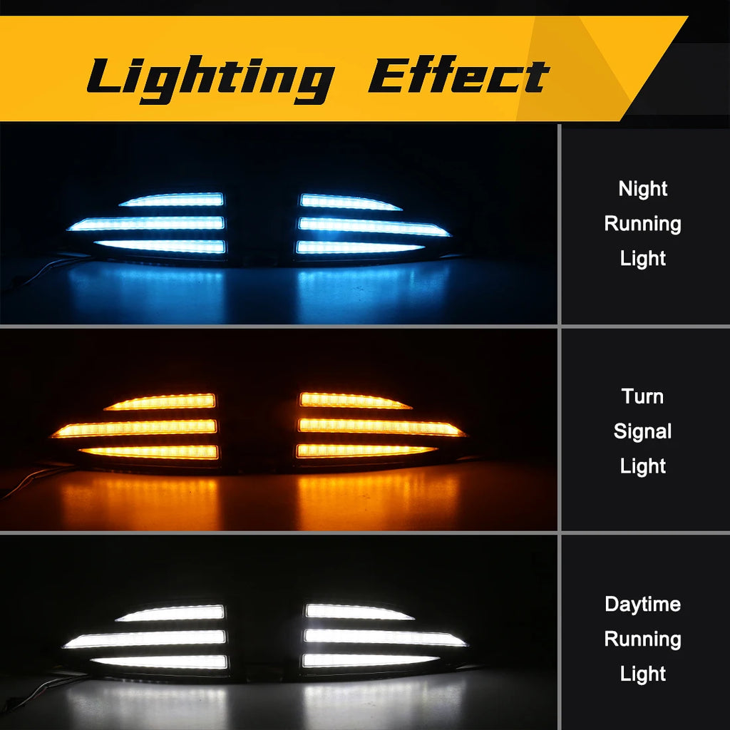 LED DRL For 2022 2023 Mazda CX5 CX-5 Daytime Running Lights Fog Dynamic Turn Signal Lamps  | AUTOKITSHOP