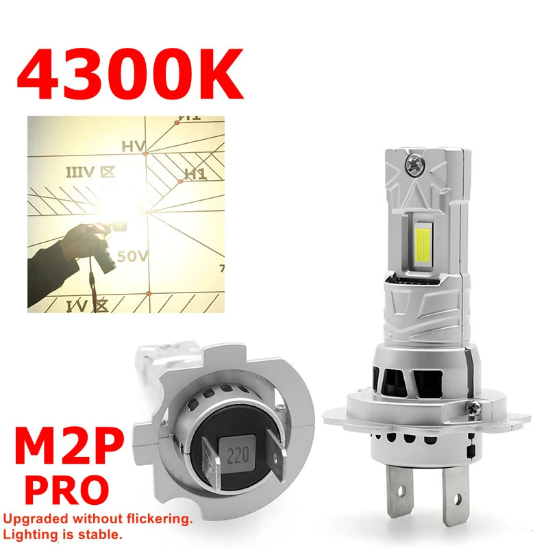 H7 LED Headlight CANBUS 300000LM 7035 CSP Chips 1:1 MINI Size Plug and Play Auto Lamp 4300