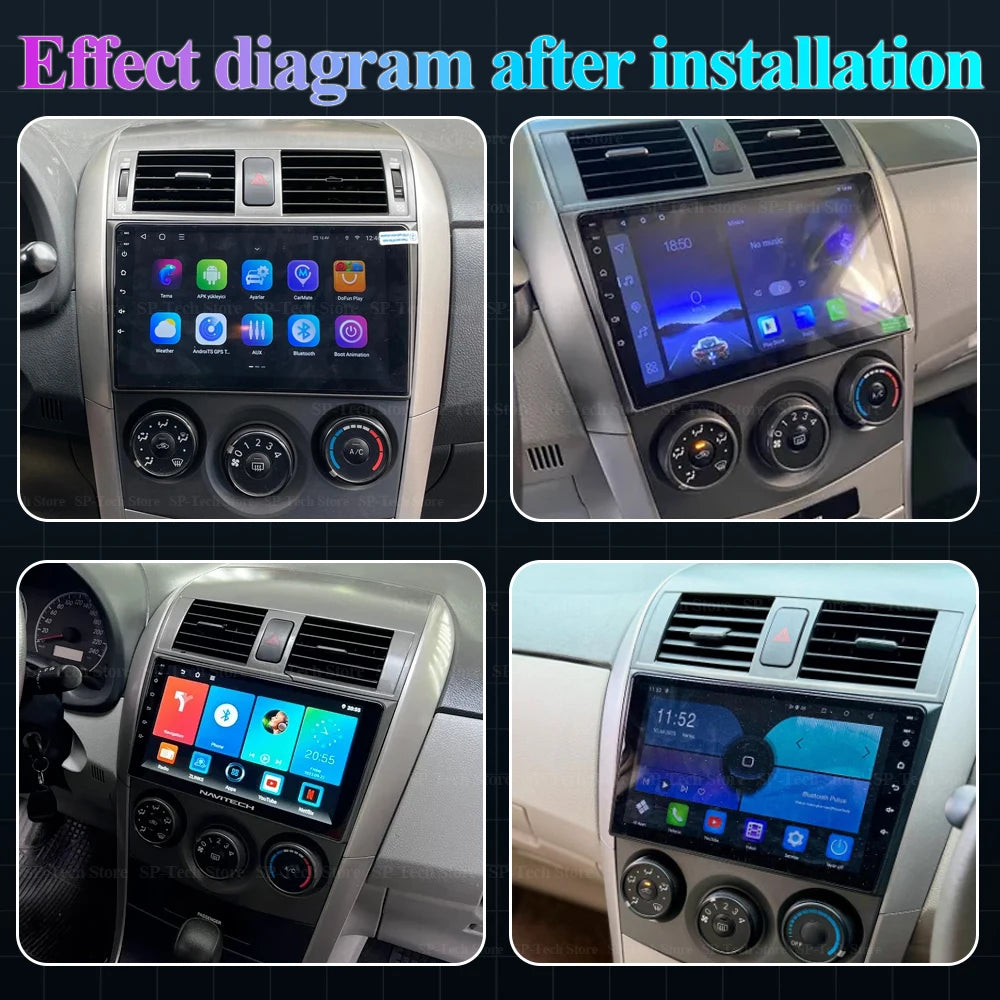 Android 16 For Toyota Corolla E140/150 2007 2008 2009 2010 2011 2012 2013 Multimedia Playe | AUTOKITSHOP