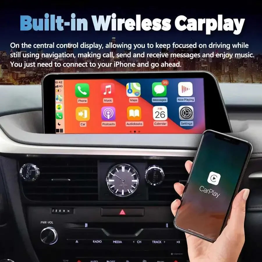 128GB For Lexus RX 2016-2019 Qualcomm Chips Android 15 Car Navigation GPS Multimedia Carpl | AUTOKITSHOP