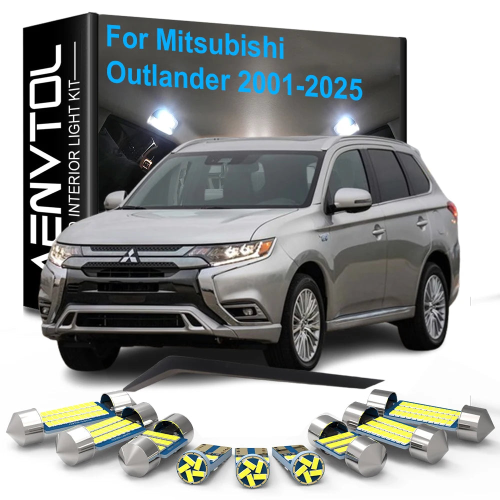 LED Interior Light Kit for Mitsubishi Outlander MK1 MK2 MK3 MK4 2001-2025 - Canbus Dome Map Door Trunk Bulbs | AUTOKI...
