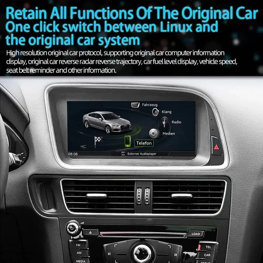 8.8 Inch Linux Car Stereo Head Unit High Configuration Carplay GPS Car Multimedia Video Pl