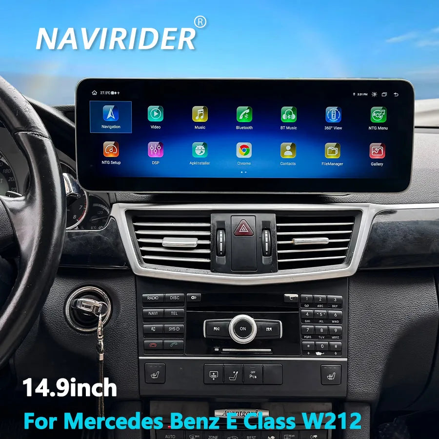 14.9inch GPS Navigation Radio For Mercedes Benz E Class W212 2010-2015 NTG 4.0 4.5 5.0 And | AUTOKITSHOP