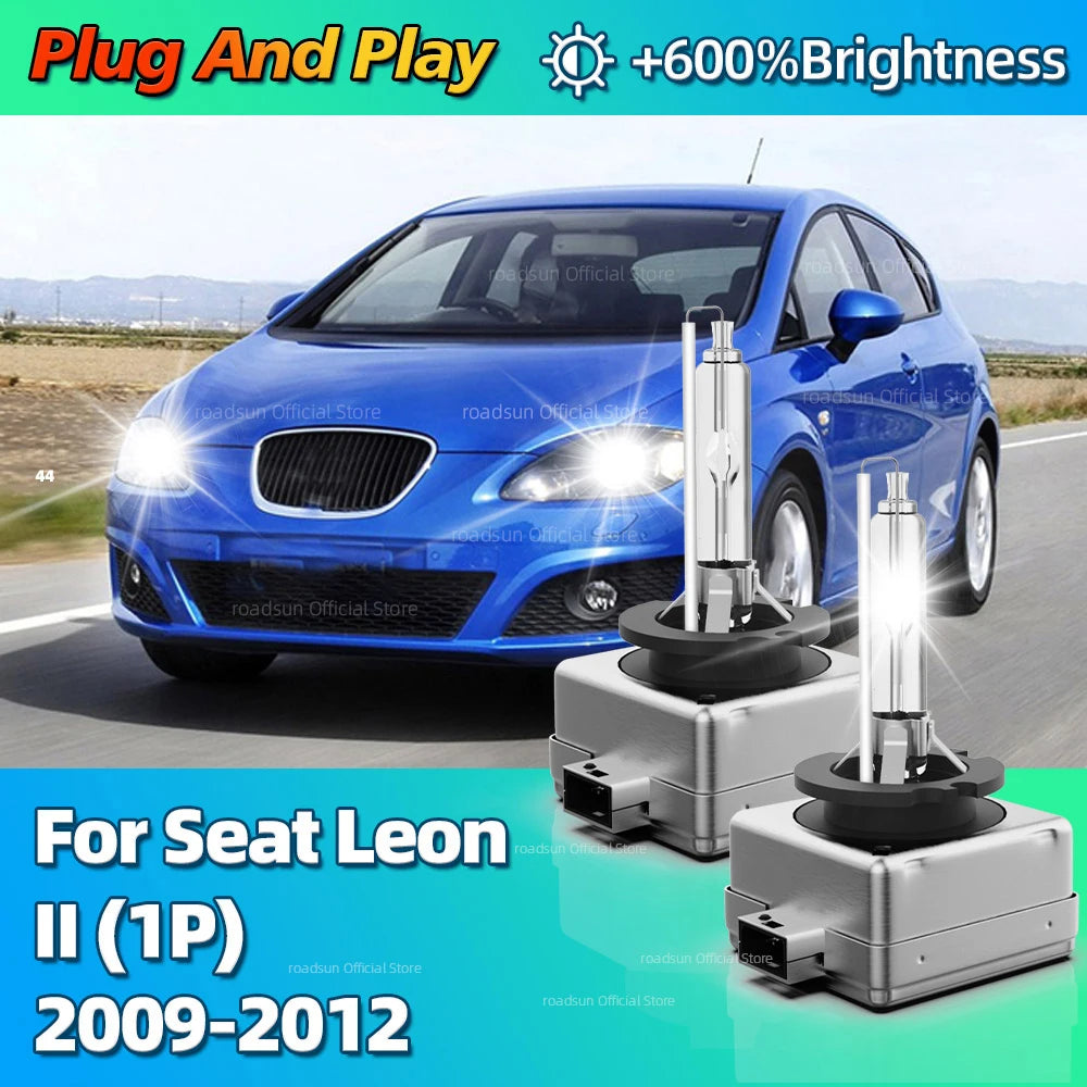 35W Xenon HID Bulb Replacement Original Car Headlight For Seat Leon II 1P 2009 2010 2011 2
