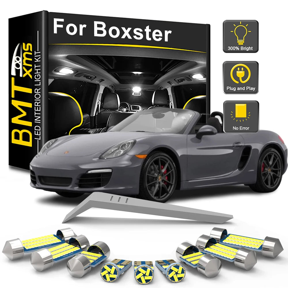 LED Interior Light Kit for Porsche Boxster GTS S 986 987 981 1996-2014 - Canbus Dome Map Door Trunk Bulbs | AUTOKITSHOP