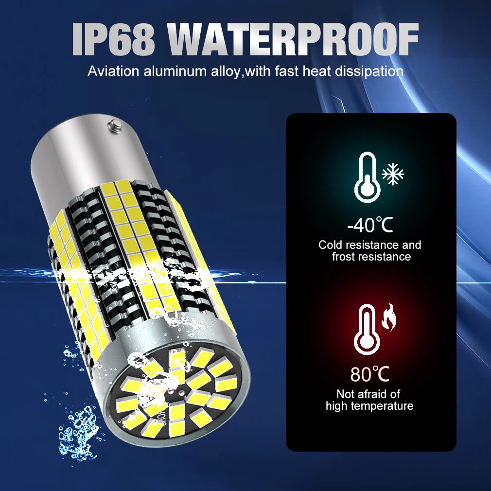 50W 1156 BA15S P21W BAU15S PY21W 7440 W21W P21/5W 1157 BAY15D 7443 LED Bulbs 126SMD Car LE