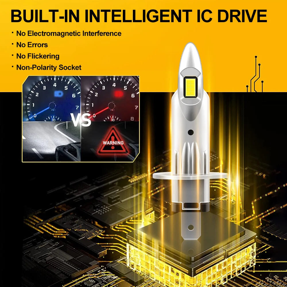 2/4Pcs LED Headlights 25000LM Bulb 1:1 Mini Size Plug and Play Car Light For Volkswagen Be