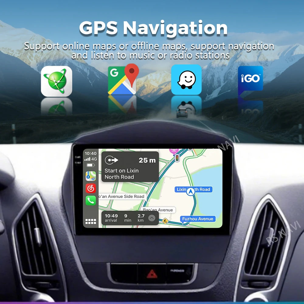 Android 16 For Hyundai Tucson 2 LM IX35 2009 -2015 2K QLED Android Car Radio Multimedia Vi