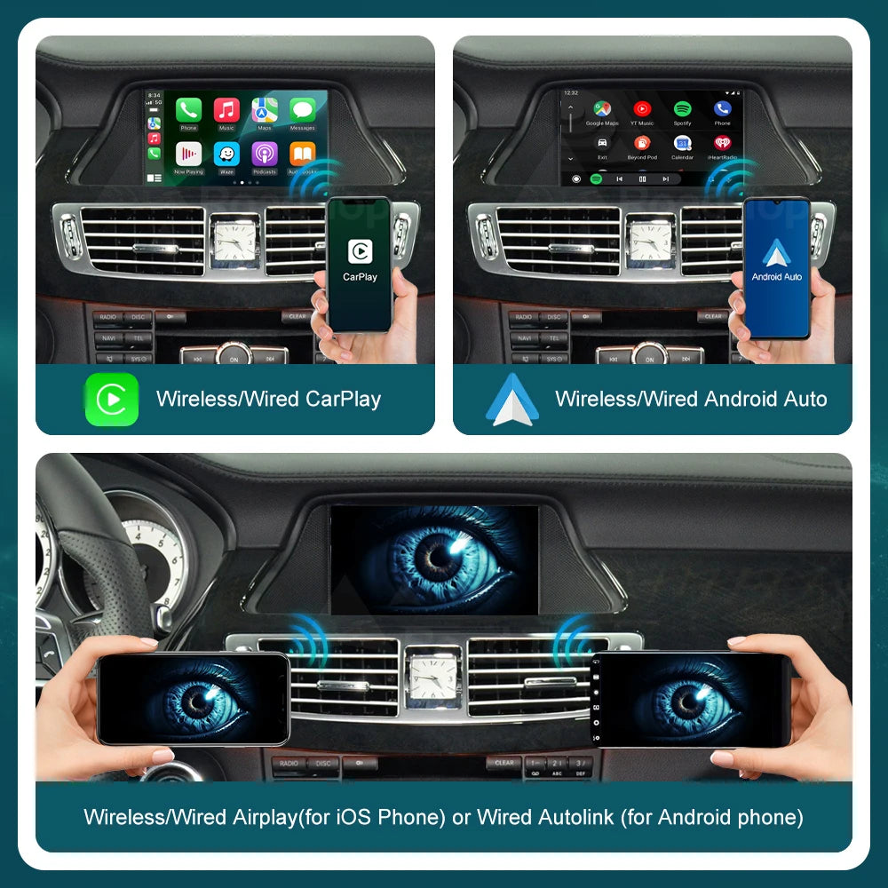 RoadTop Wireless CarPlay Module For Mercedes Benz CLS W218 2012-2014 NTG4.5 with Android A