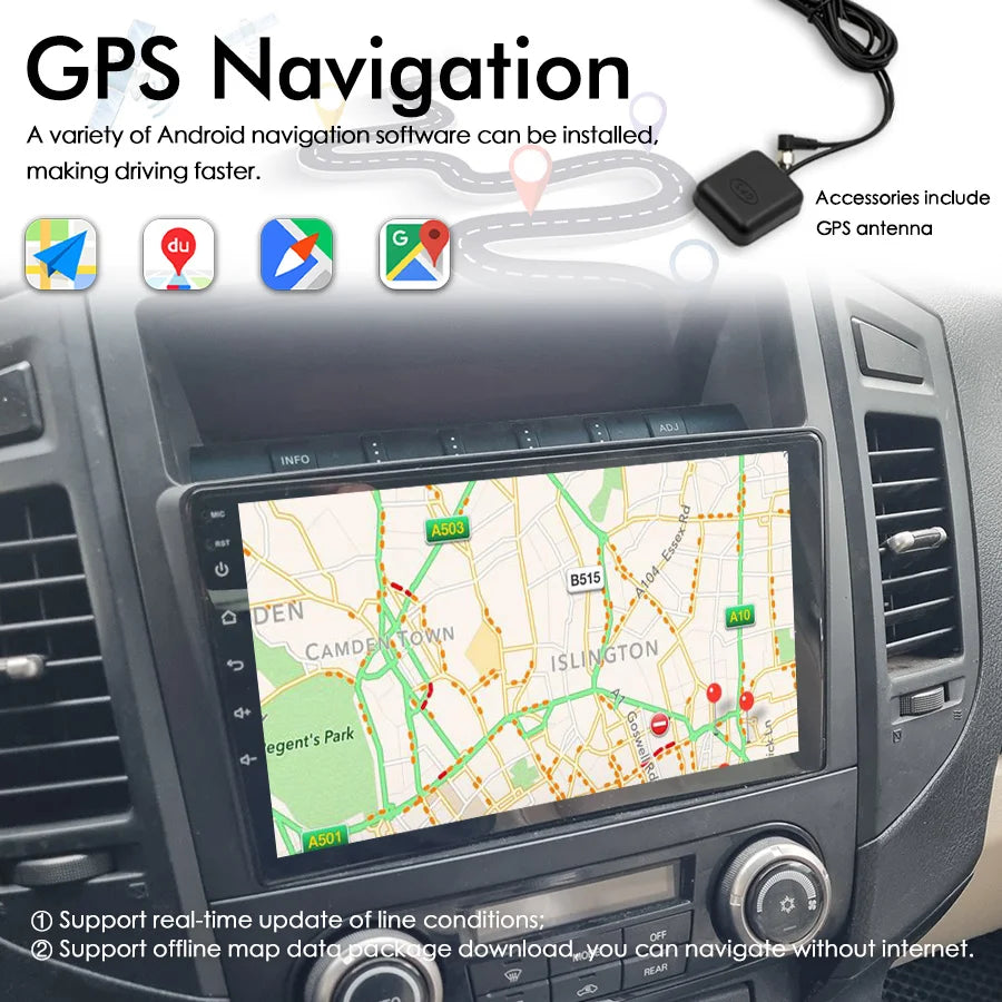 Android Car Multimedia Player For Mitsubishi Pajero Sport V93 V97 V98 V77 V73 ROCKFORD GPS