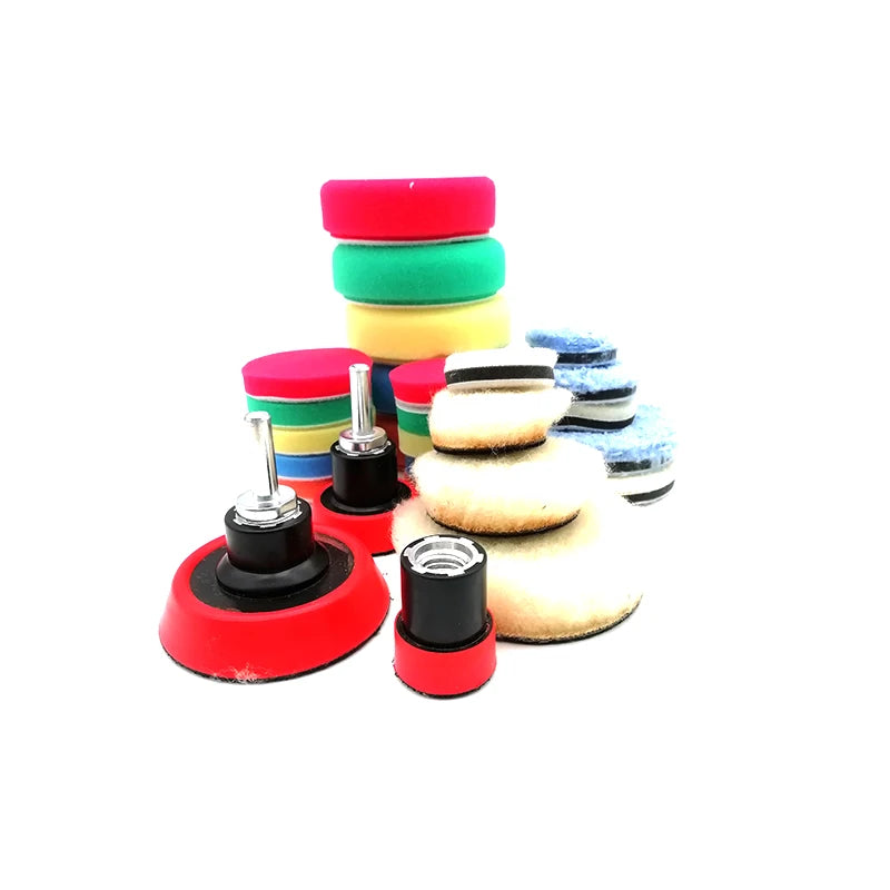 Car Drill Buffing Polishing Pad 1" 2" 3" Waxing Sponge M14 Thread Adapter