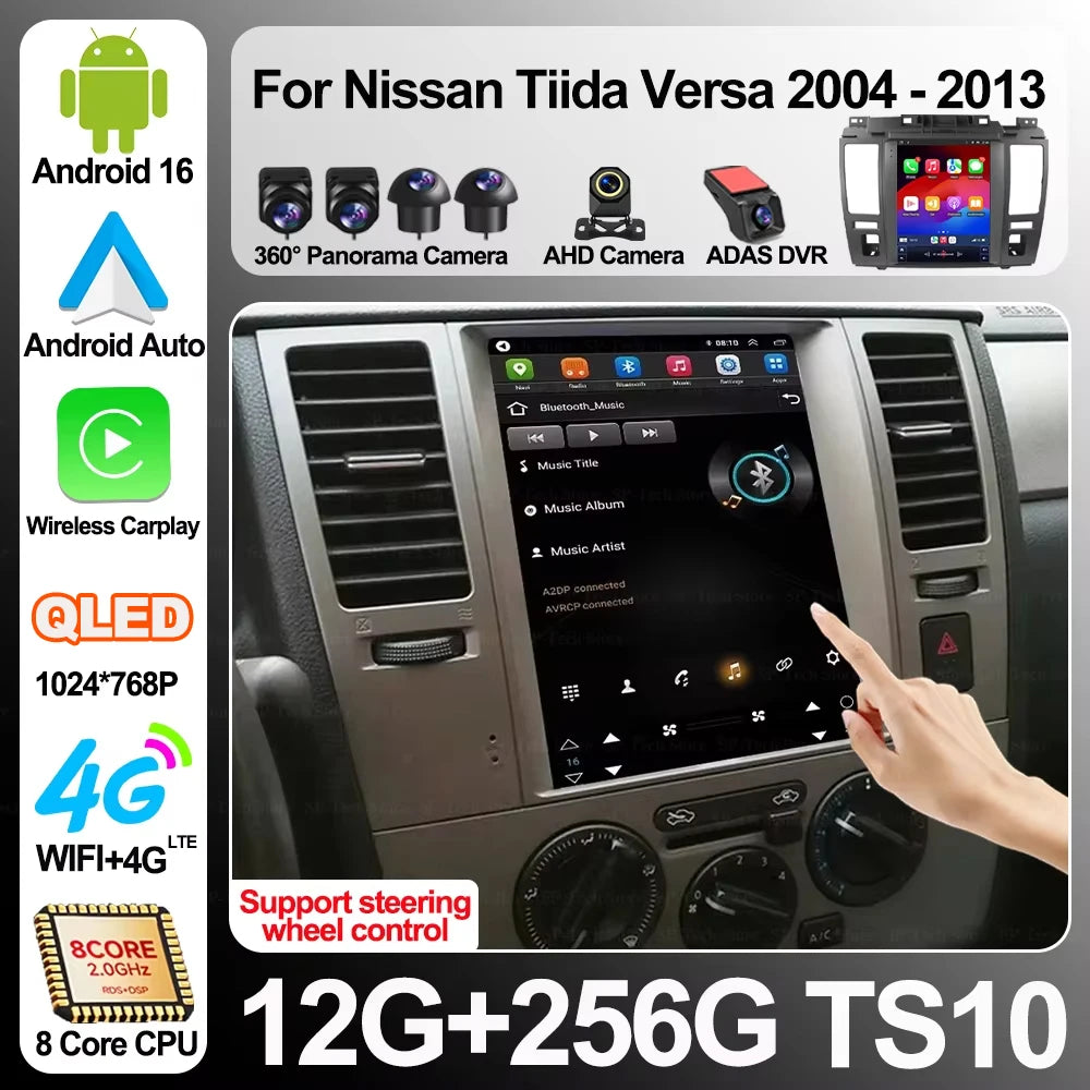 9.7 Inch Android 16 For Nissan Tiida Versa 2004-2013 Car Android Auto Wireless Carplay Rad | AUTOKITSHOP